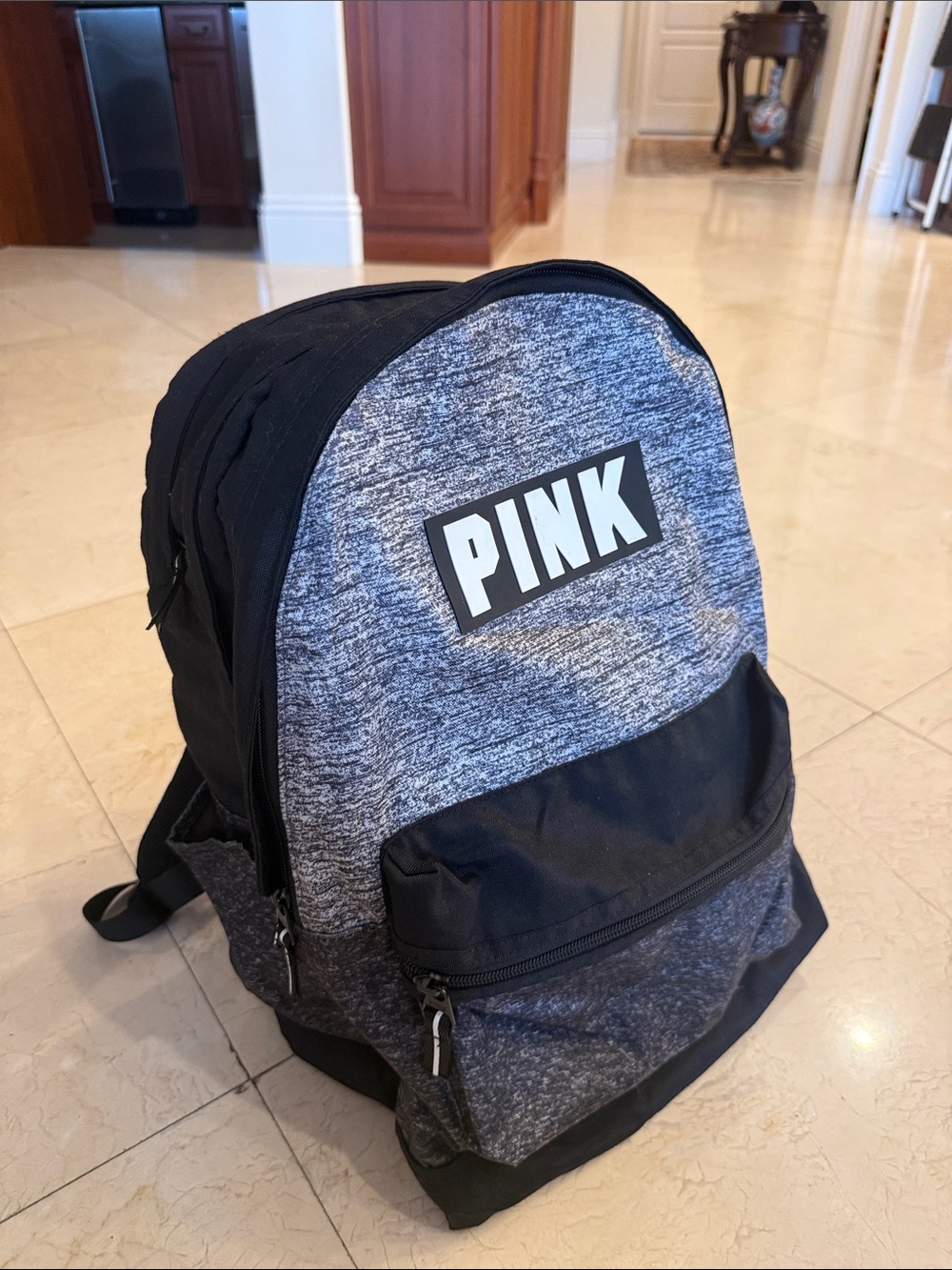 PINK Victoria's Secret Gray Heather & Black Men's Backpack